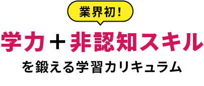 学力+非認知スキルを鍛える学習カリキュラム